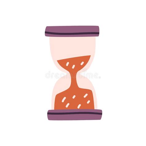 Hourglass With Sand Flowing Sandglass Icon Hour Glass Timer Measuring