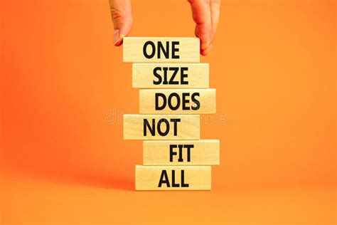 One Size Does Not Fit All Symbol Concept Words One Size Does Not Fit All On Wooden Blocks