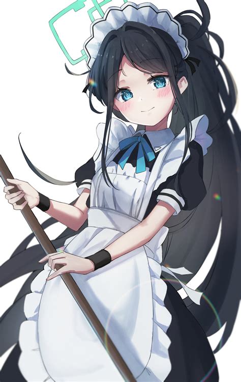 Safebooru 1girl Absurdres Apron Aris Blue Archive Aris Maid Blue Archive Black Dress