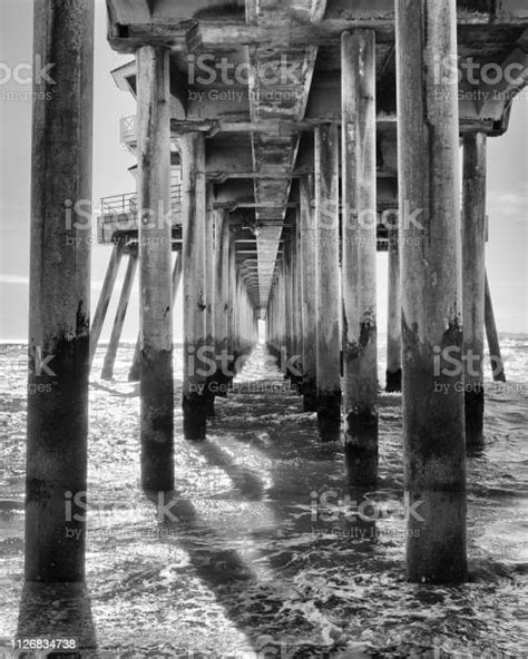 The View Underneath Huntington Beach Pier Stock Photo Download Image