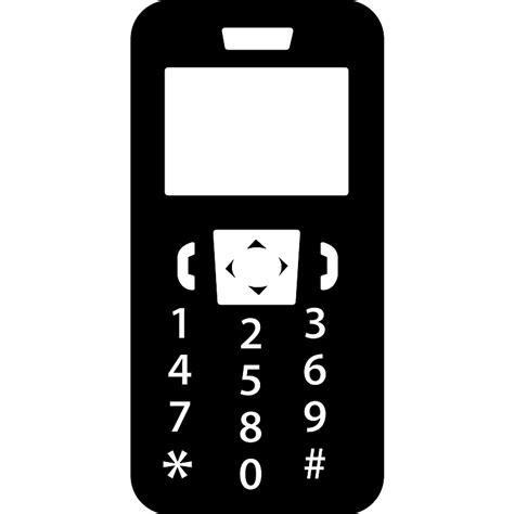 Phone With Numbers Of The Buttons Vector Svg Icon Svg Repo