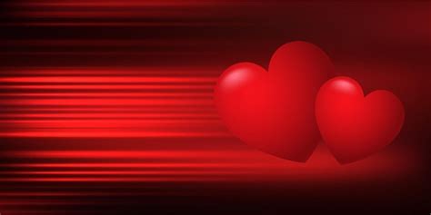 Banner do dia dos namorados com corações vermelhos brilhantes Vetor