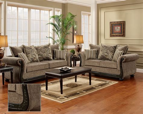 Dream Java Chenille Sofa And Love Seat Living Room Furniture