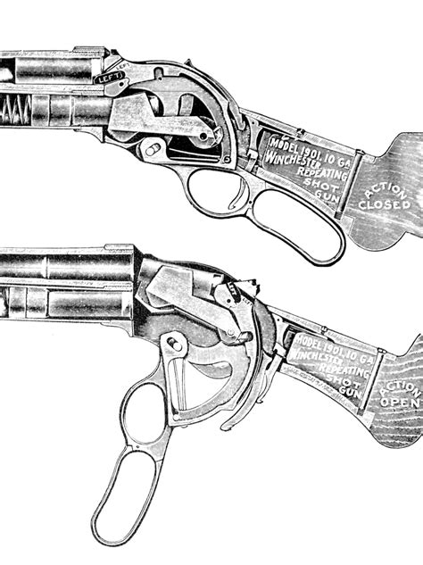 Winchester M1887 Blueprint에 대한 이미지 검색결과 Winchester Lever Action