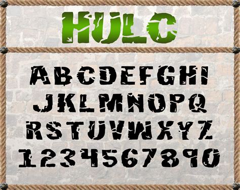 Hulk Clipart Font Hulk Vector Font Superhero Font Svg Ttf Hulk Etsy