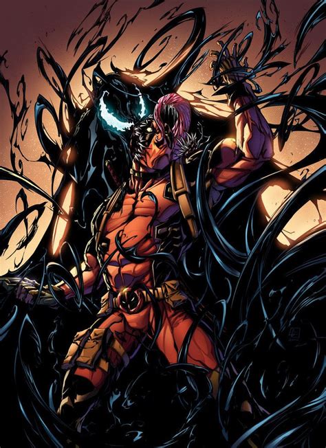 Deadpool Fan Art Venom Vs Deadpool Color By Vincecolors