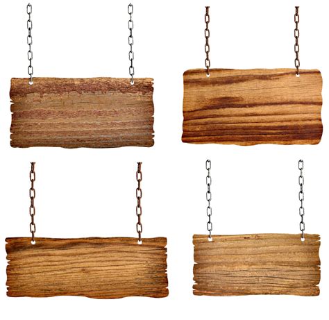 Download Picture Wooden Shutterstock Signs Sign Hanging Chains HQ PNG gambar png
