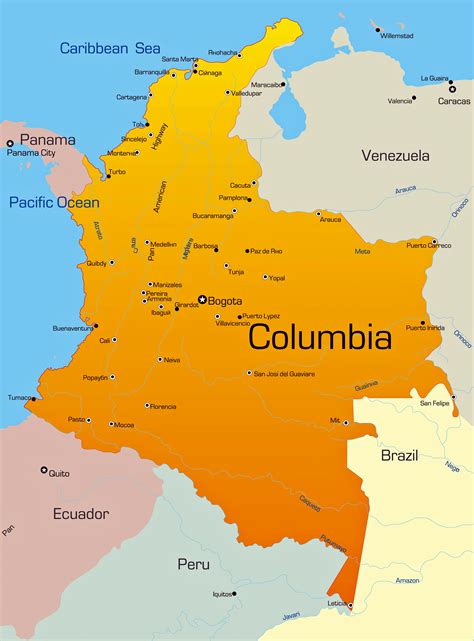 Colombia Major Cities Map Mow Amz On Twitter India Map Political