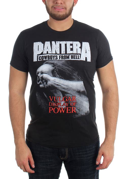 Pantera Vulgar Display Of Power Mens Ss T Shirt In Black