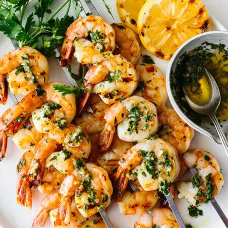 Garlic Grilled Shrimp Skewers Downshiftology