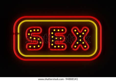 Sex Neon Sign Illuminated Over Dark Stock Illustration 94888141 Shutterstock