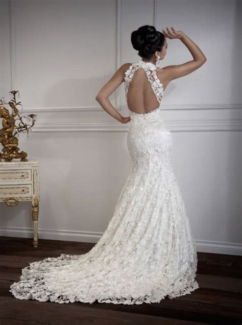 Sexy Open Back French Lace Wedding Dresses 791826 Weddbook