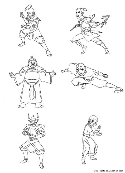 You can comment, issues or maybe you want to give us suggestion, just let us know it. Avatar The Last Airbender characters coloring page