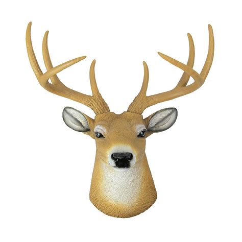 Zeckos 8 Point Buck Wall Mounted Fake Deer Head Faux Taxidermy Antler