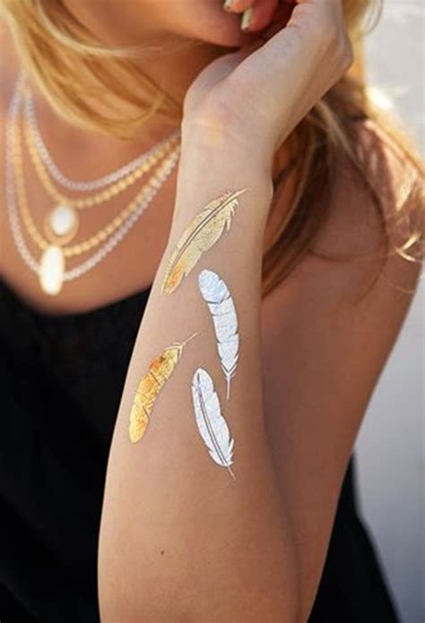 40 Temporary Metallic Tattoos That Are In Trend