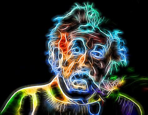 Albert Einstein Neon Digital Art By Dan Sproul