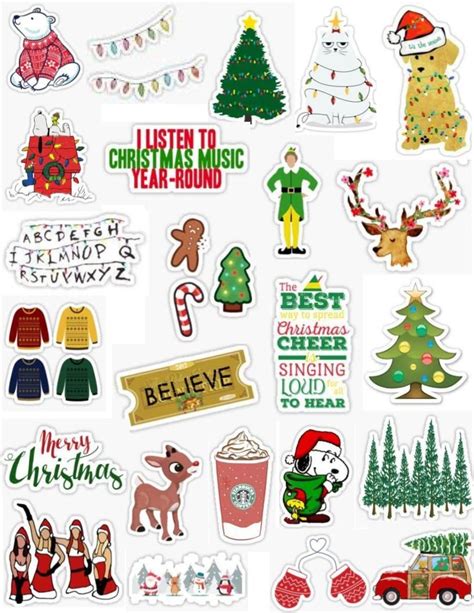 Christmas Sticker Pack Cute And Aesthetic Stickers