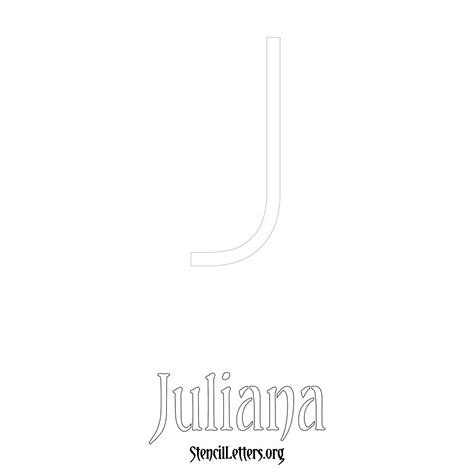 Juliana Free Printable Name Stencils With 6 Unique Typography Styles