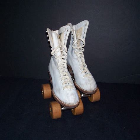 Vintage Chicago Roller Skates Wood Wheels With By Barnflyvintage