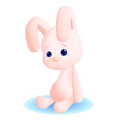 Premium Vector Sad Bunny Crying Cute Rabbit