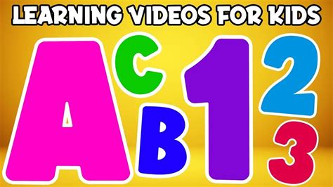 Abc And 123 Learning Videos Preschool Learning Videos For 3 Year Olds