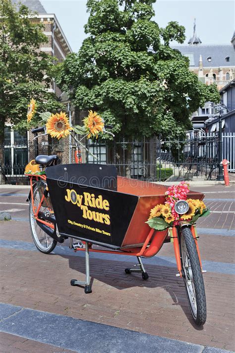 Fancy Bike Decorated With Flowers In Amsterdam Editorial Image Image