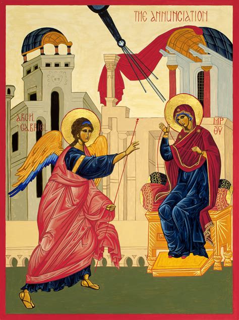 Reading Of Icons Icon Of The Annunciation Seeking Theosis