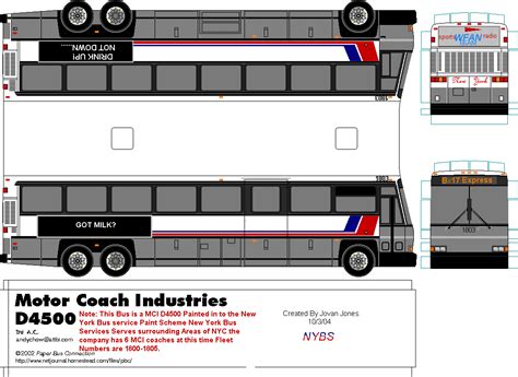 Sp Papel Modelismo Paper Bus Motor Coach Industries D4500