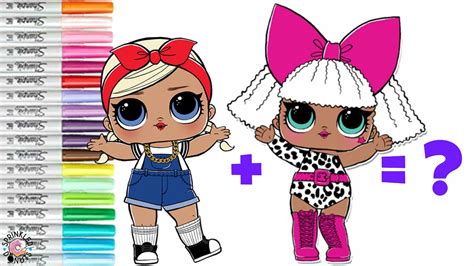 Lol Surprise Doll Coloring Book Mash Up Diva And Shorty Become