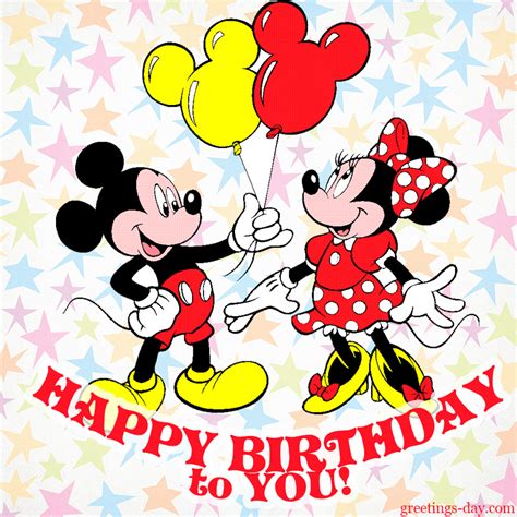Birthday Wishes With Mickey And Minnie