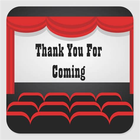 Movie Theater Screen Thank You For Coming Sticker Movie