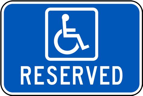 Accessible Reserved Sign T4527 By