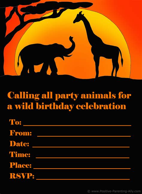Free Birthday Invitations To Print For Kids Choose Your Theme