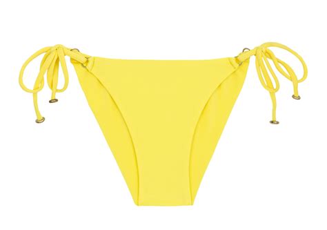 Bikini Bottoms Lemon Yellow Side Tie Bikini Bottom Bottom Strega Bra