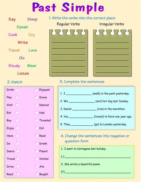 past simple regular and irregular verbs online worksheet live worksheets