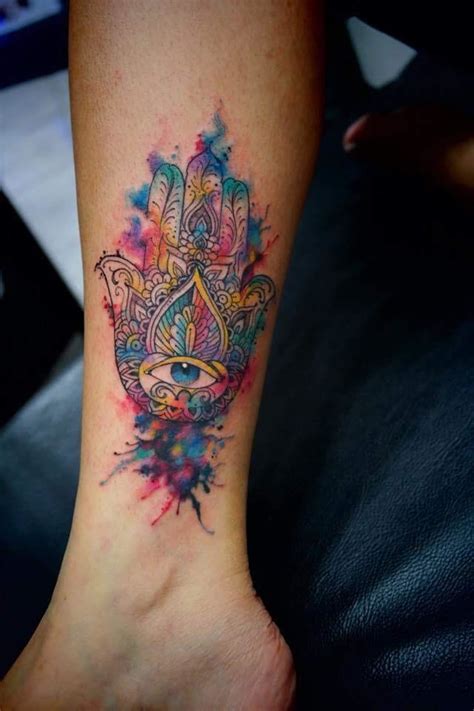 Colorful Hamsa Tattoo Ideas Tattoo Designs For Women