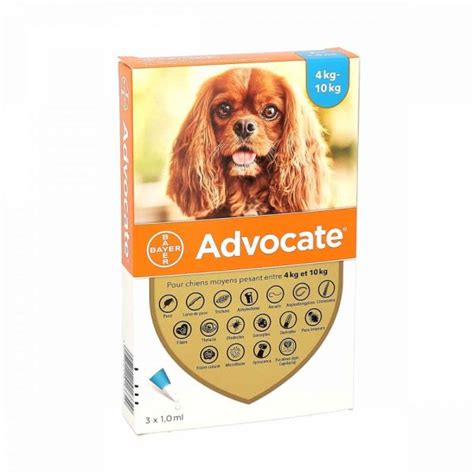 Advocate Chiens Moyens 4 10 Kg 3 Pipettes