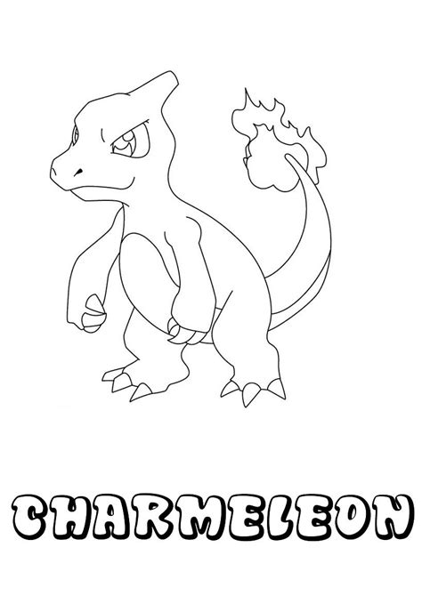 Dibujos para colorear pokemon charmeleon - es.hellokids.com