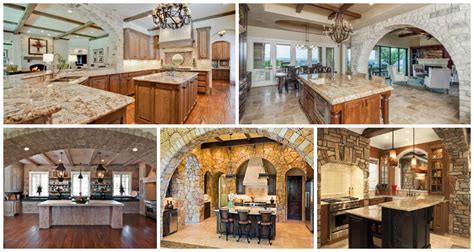 12 Large Stone Archway For Elegant Kitchen Design