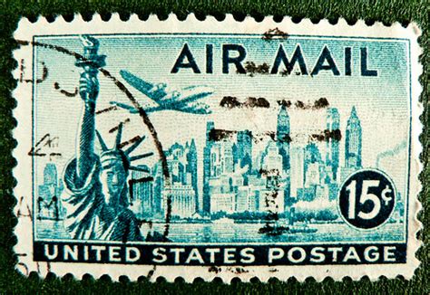 Old Usa Airmail Stamp 15c New York Lockheed Poste Aérienne Flickr