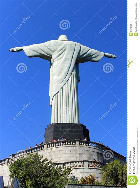 Back Of Christ Statue In Rio De Janeiro Editorial Photo