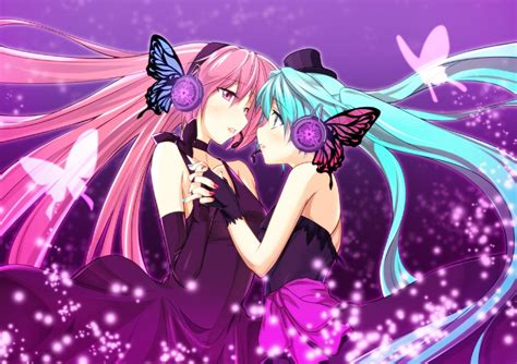 Hatsune Miku And Megurine Luka Vocaloid And 1 More Drawn By Mtu