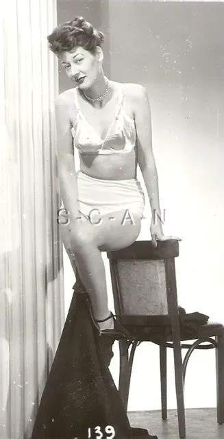 Original Vintage S S Semi Nude Rp Older Skinny Woman Skirt