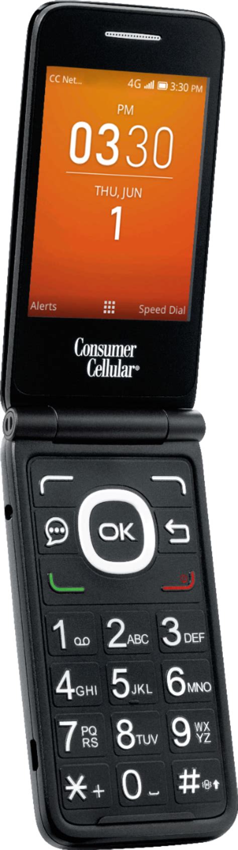 Best Buy Alcatel Go Flip Cell Phone Black Consumer Cellular Go Flip