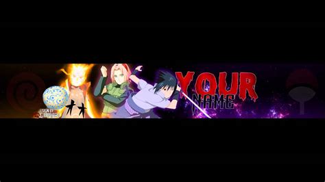 8 bannières youtube personnalisable avec photoshop. NARUTO SHIPPUDEN V3 - Anime Banner Template #28 (Thanks ...