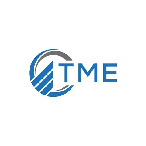 Tme Flat Accounting Logo Design On White Background Tme Creative