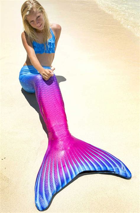 Blue To Purple Mermaid Tail Maui Splash Limited Edition Fin Fun