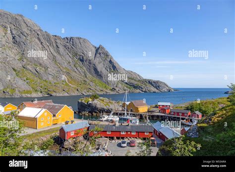 Fishing Village Of Nusfjord Harbor On Flakstadøya Island In The