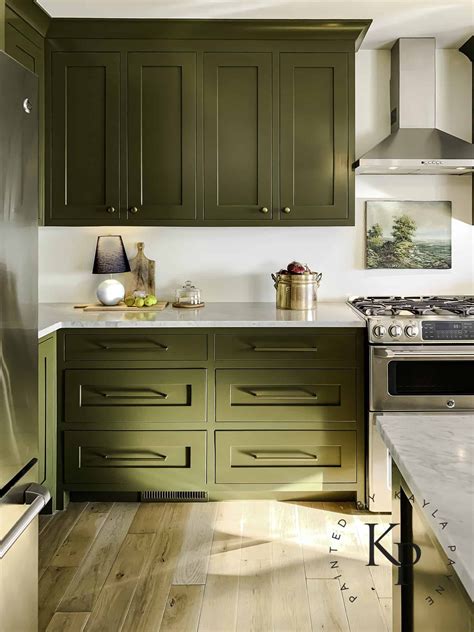 The Best Paint Colors For Green Kitchen Cabinets Green Kitchen Cabinets
