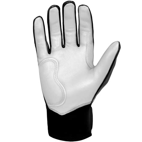 Padded Black Batting Gloves W Chrome Bolt Bruce Bolt